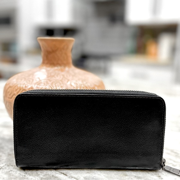 Coach Authentic Sport Calf Leather Whip Stitched Brown/Black Wallet - Picture 4 of 12